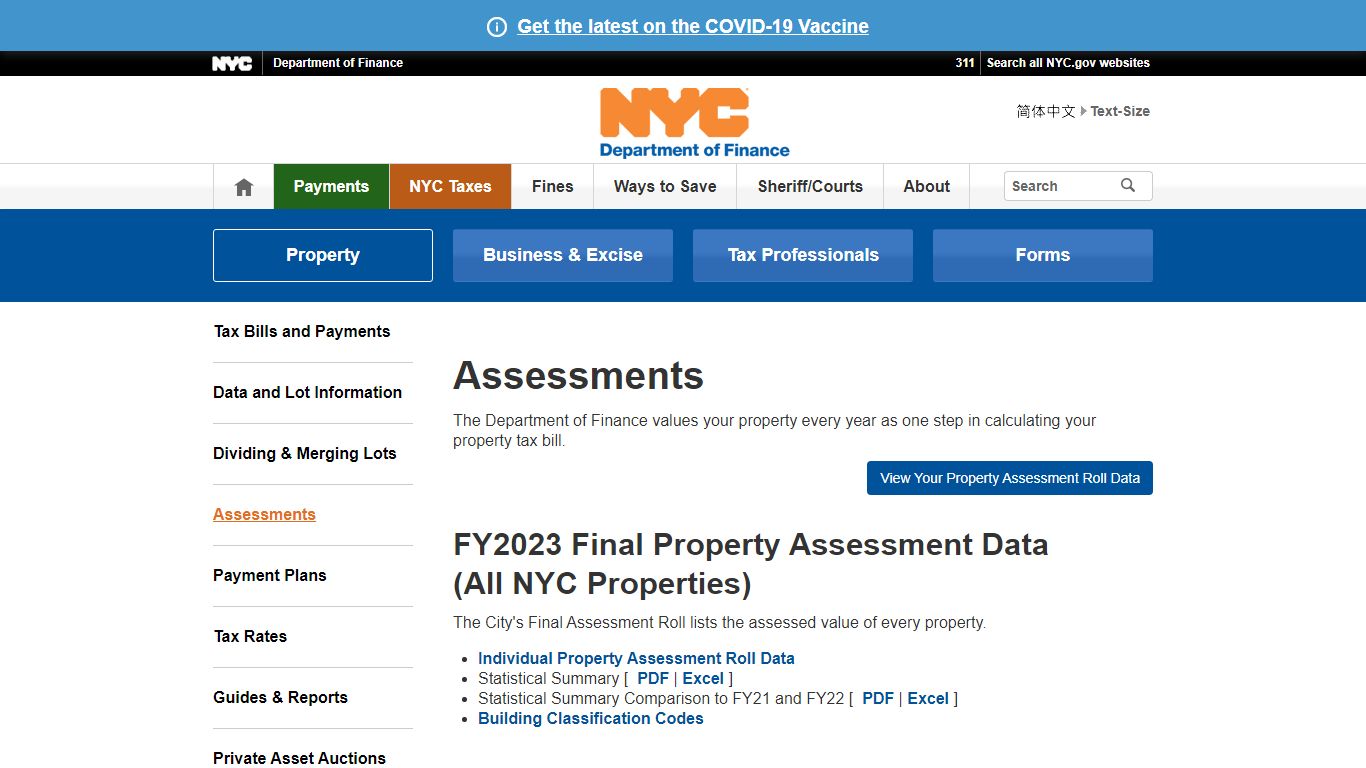 Property Assessments - New York City